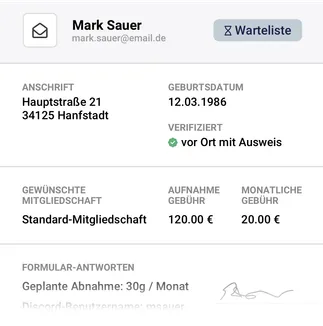 Mitgliedsanträge