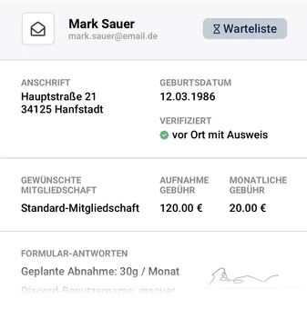 Mitgliedsanträge